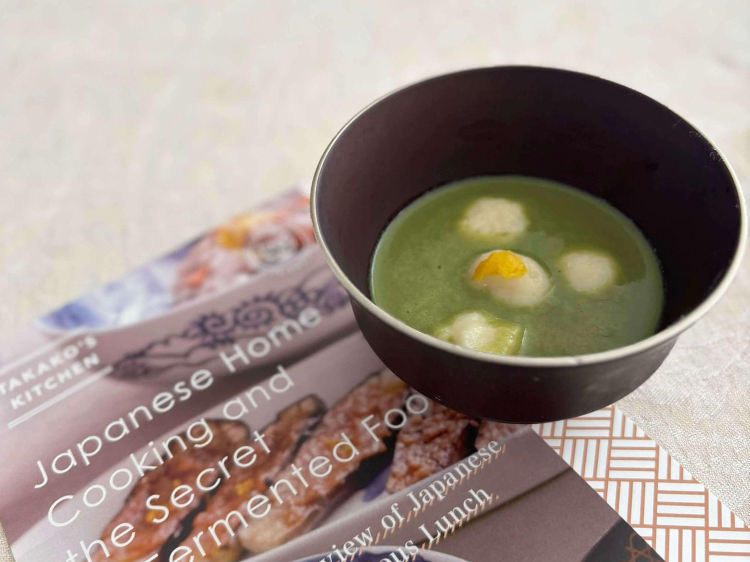 Matcha Cream and Tofu Mochi